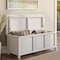 John Louis Home Solid Wood Open Top Storage Bench White JLH-OTB-W - alternate 3